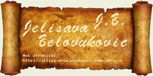 Jelisava Belovuković vizit kartica